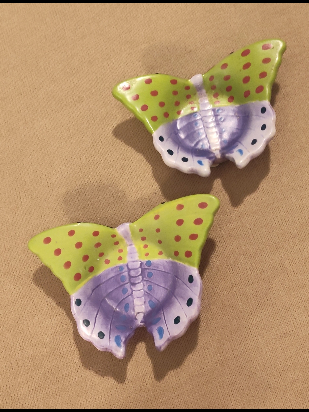 Vintage & Like-New! Yankee Candle Butterfly Candle Holder Set